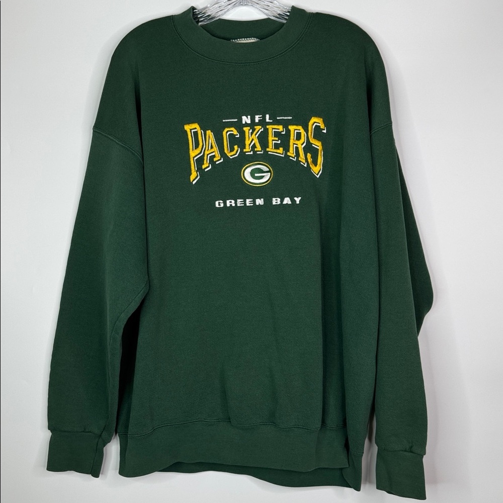 Vintage Lee Sport Green Bay Packers Green Crewneck Sweatshirt Size XL